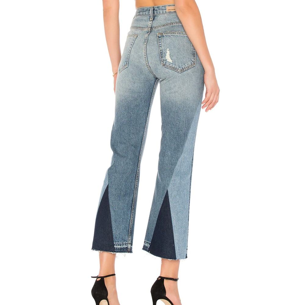 GRLFRND Denim Jeans‎ Women's Size 27 Linda Pop Crop Jeans Button Fly Le Freak